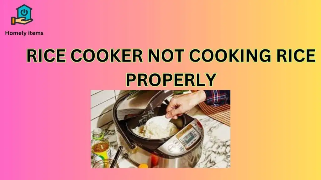 rice cooker not cooking rice properly